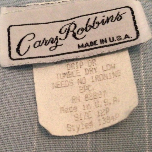 Cary Robbins - Vintage Light blue pinstripe jacket with matching skirt - Picture 5 of 6